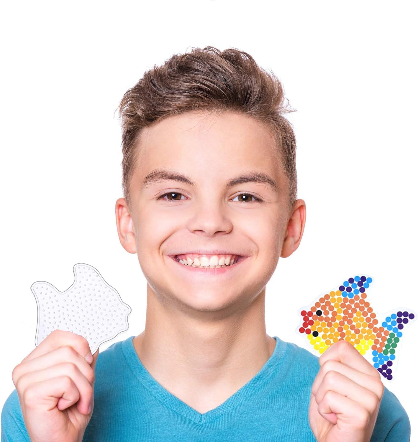 Frogetu Set De 15 Plantillas De Cuentas Hama De 5 Mm – Formas De Animales Y Personajes, Ideal Para Manualidades Infantiles