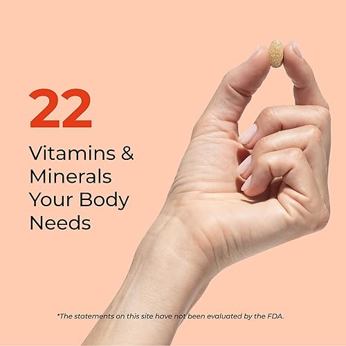 Miniatura 3 de HUM Base Control Multivitamínico para mujeres con vitamina C, hierro, biotina, zinc, complejo B, multivitamínico diario para mujeres, 22 vitaminas y