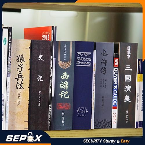Miniatura 4 de SEPOX 6 cajas de seguridad diferentes para libros, caja grande para libros con cerradura de combinación reajustable de primera calidad, segura para