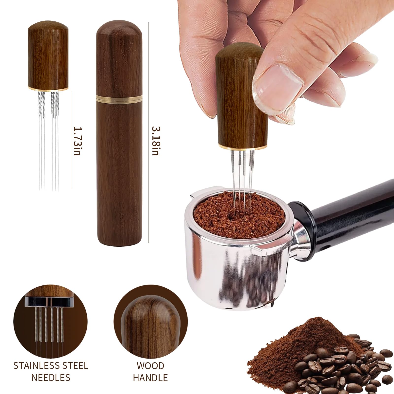 Espresso Coffee Knock Box, Coffee Machine Accessories 4.4 Inch Bin Small, Remova