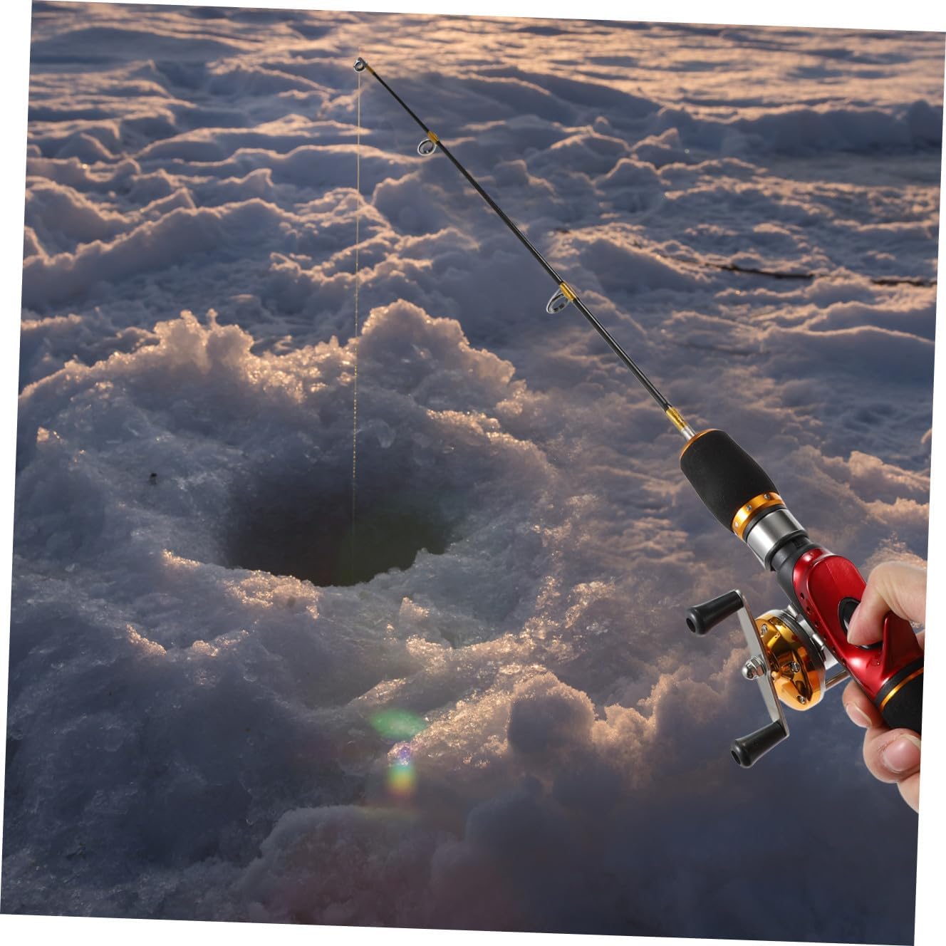 UPKOCH 1pc Lightweight Ice Fishing Rod Compact Design for Non- Handle for Comfortable Grip Fishing Pole Accessory