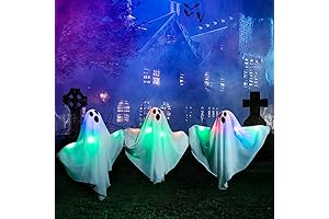 Halloween Ghost Yard Stakes with Light Up: Spookify Your Yard!