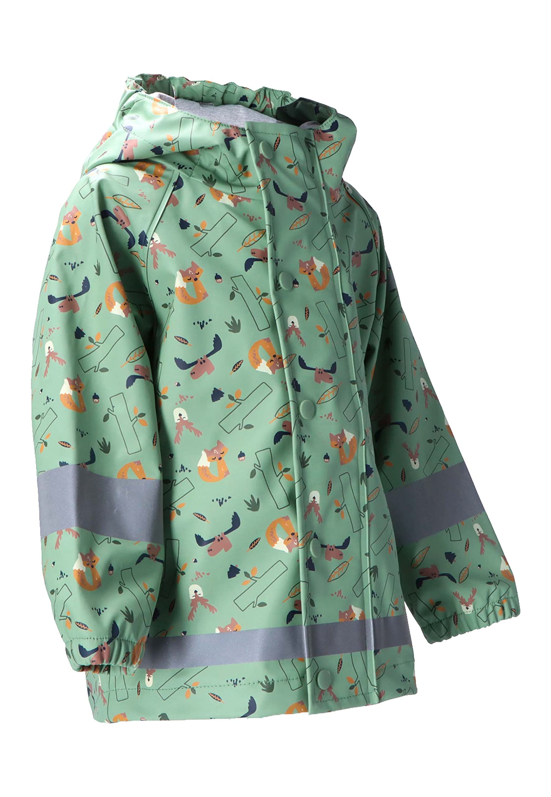Sterntaler Kleinkind Unisex Regenjacke Kinder Regenjacke Waldtiere - Regenjacke Kind - Wasserdicht Reissverschluss und verschweißte Nähte - grün, 122