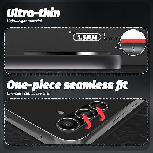 Miniatura 2 de Orzero Paquete de 4 protectores de lente de cámara compatible con Samsung Galaxy A54 5G, protector de vidrio templado de 9 durezas HD, antiarañazos,