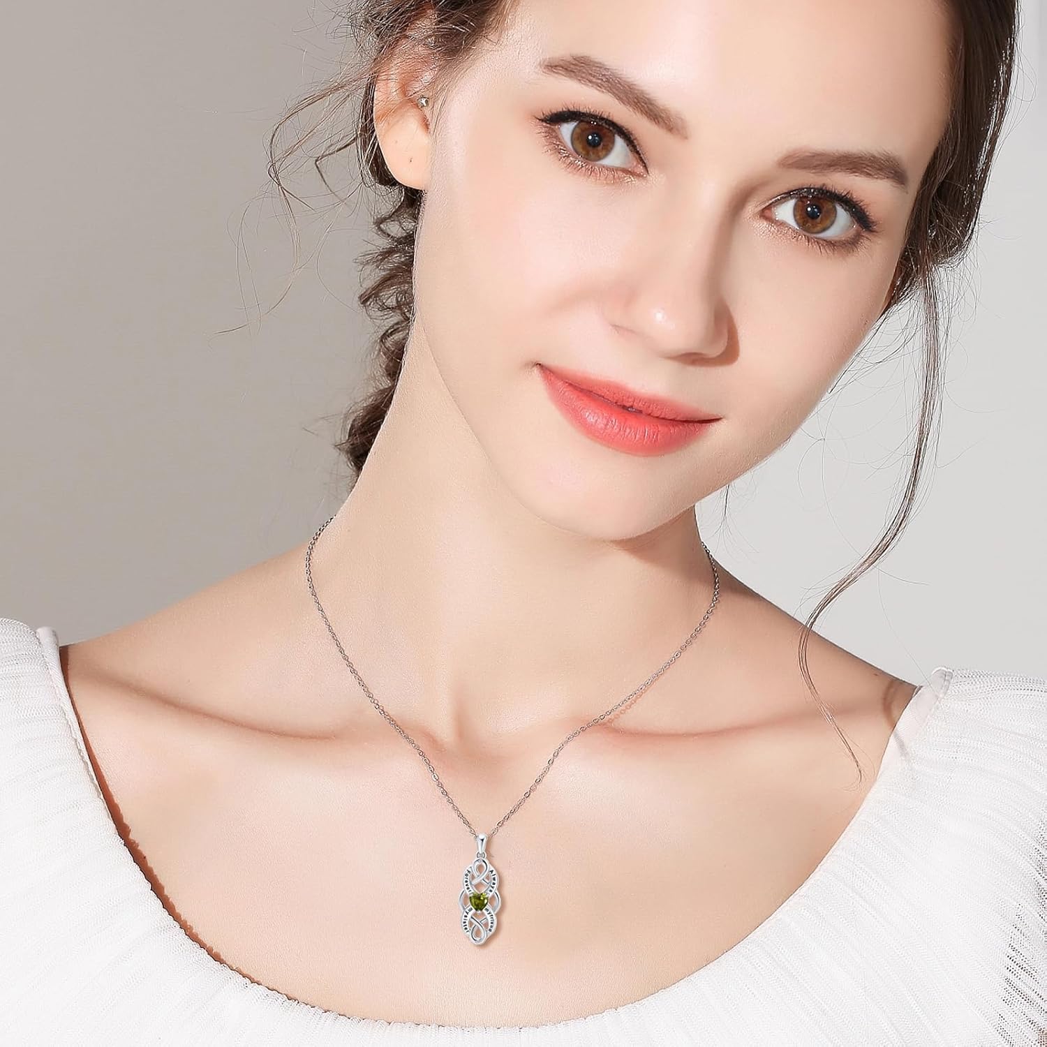 Sister Birthday Gifts from Sisters Brother | 925 Sterling Silver Birthstone Necklace | Chic Sisters Celtic Necklaces Jewelry for Women 14k / Rose G Plated Butterfly/Infinity Pendant for Sister Weddings, Come with Gift Box - Image 4