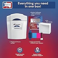Vista 2 de Magicard Pronto. Impresora de tarjetas de identificación y paquete completo de suministros con software Bodno ID
