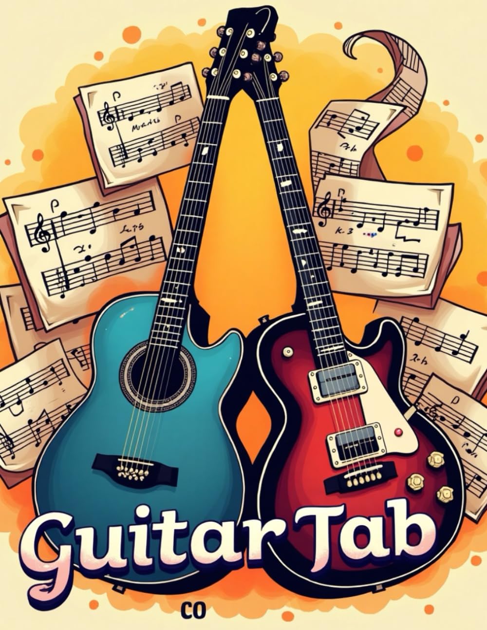 Carnet de tablatures guitare pour écrire vos chansons à la maison ou en studio