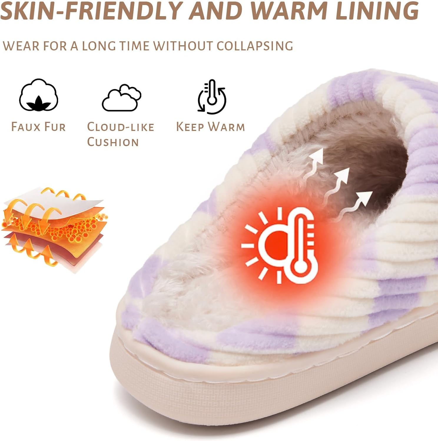 Guyarns Kids Slippers for Boys and Girls Plush Lined Memory Foam Comfort Non-Slip Sole Warm Winter House Shoes for Toddlers & Big Kids Indoor/Outdoor Wear - Image 4