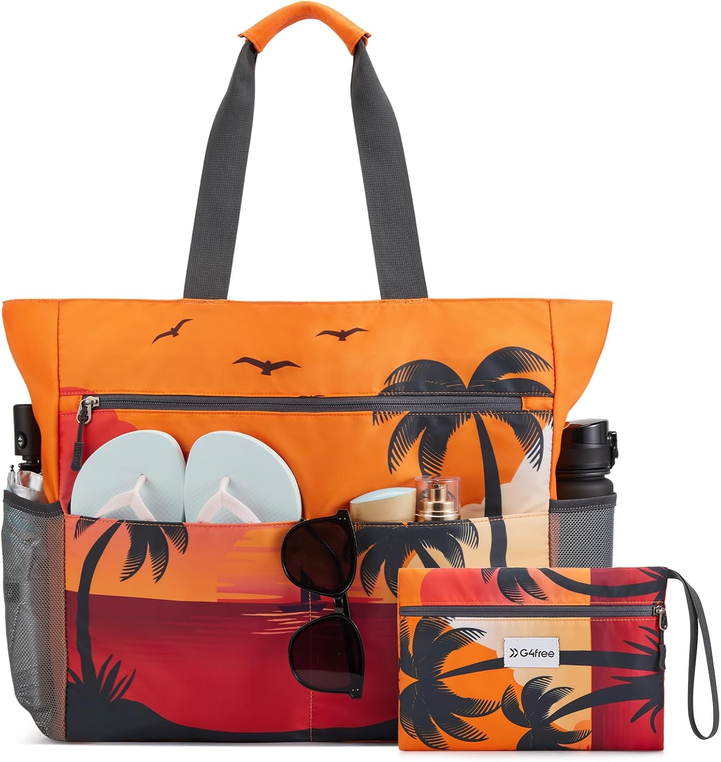 G4Free Beach Bag, Waterproof Sandproof Beach Tote Bag, Large Capacity Foldable for Women - Image 7