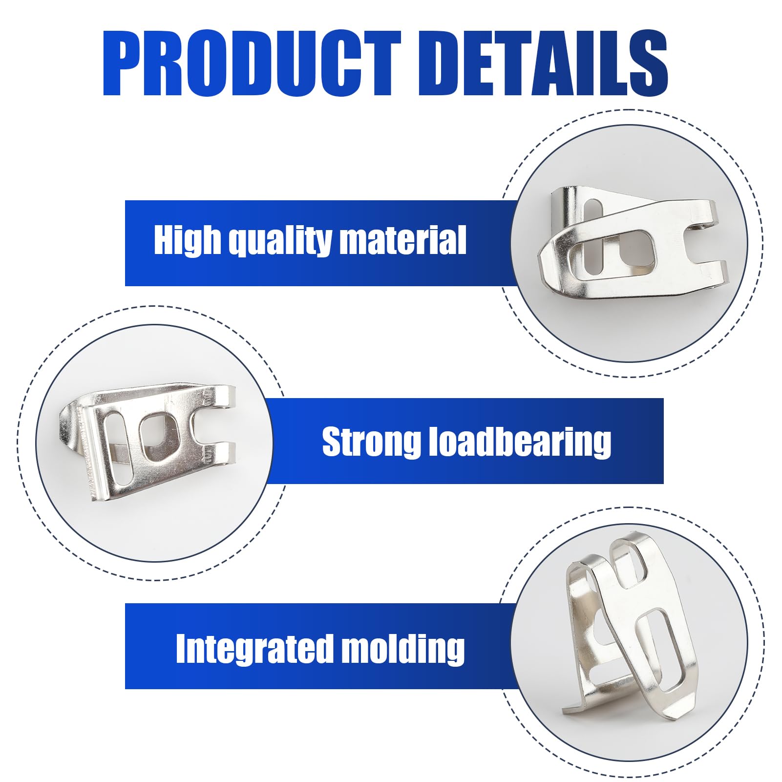 Gancio clip cintura in acciaio inox, gancio clip cintura 2 pezzi viti, gancio ricambio clip da cintura in metallo argentato Compatibile con XFD01 XFD07D DTD144 DTD144Z DHP481 12V 18V