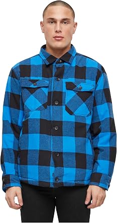Brandit Mens Lumber Jacket Black/Blue