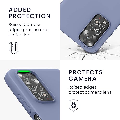 Vista 638 de kwmobile Funda compatible con Xiaomi Redmi Note 11 / Note 11S - Funda protectora de silicona TPU suave y delgada - Azul Báltico Azul (Baltic Blue)