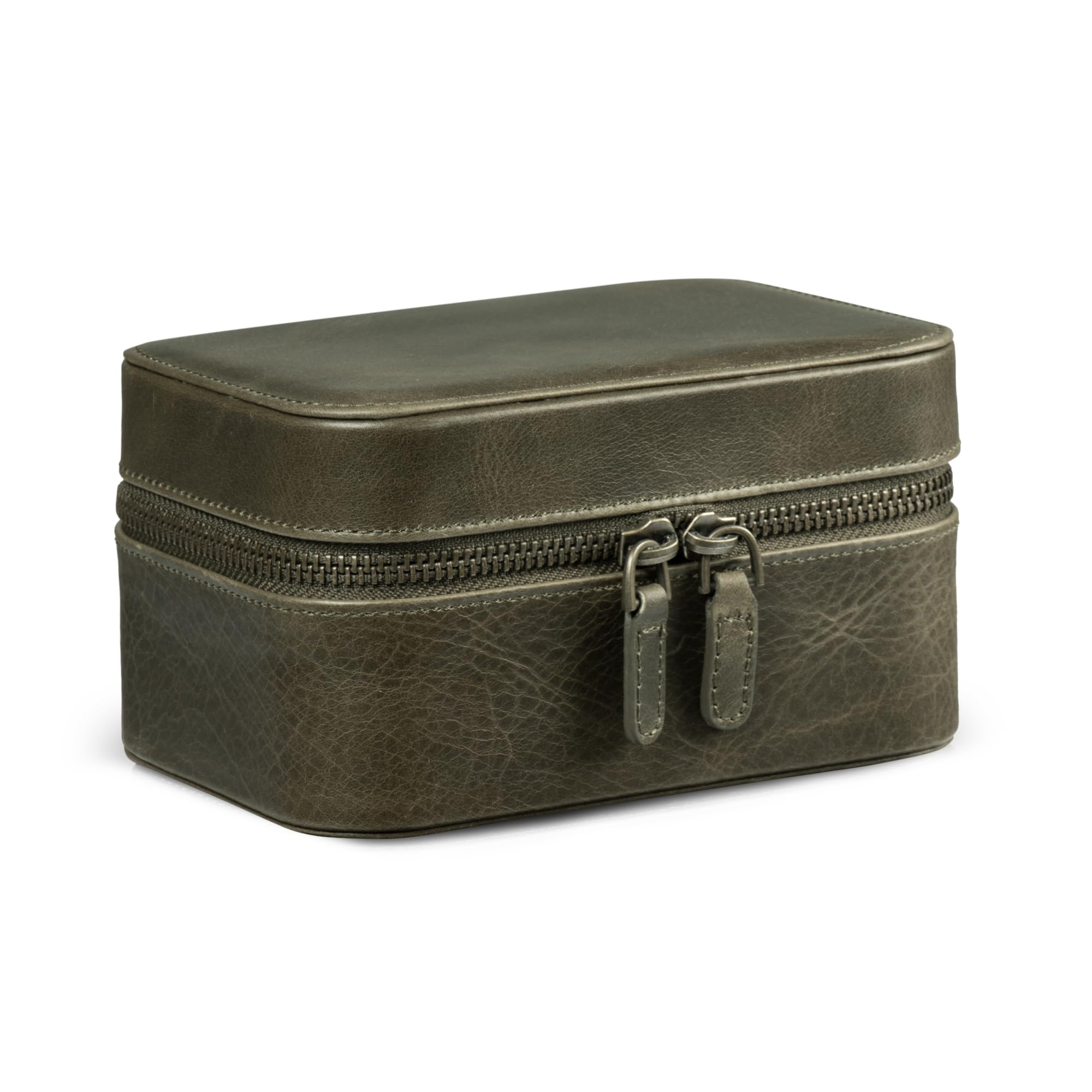 Londo Kensley Pudełko na zegarek z prawdziwej skóry, ochronne, stylowe, eleganckie etui kolekcjonerskie, organizer do przechowywania, dla mężczyzn i kobiet, luksusowe zegarki na rękę, zielone