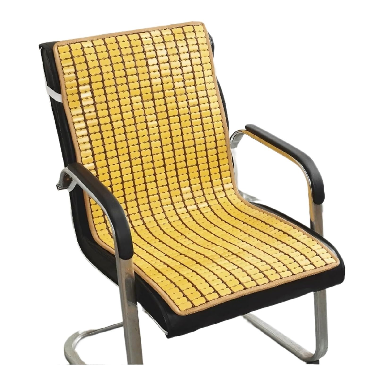 QCKNKMGG Cooling Bamboo Cushion Mat, Bamboo Car Seat Pad with Backrest Multicolor Multiple Sizes(Yellow,50 * 140cm)