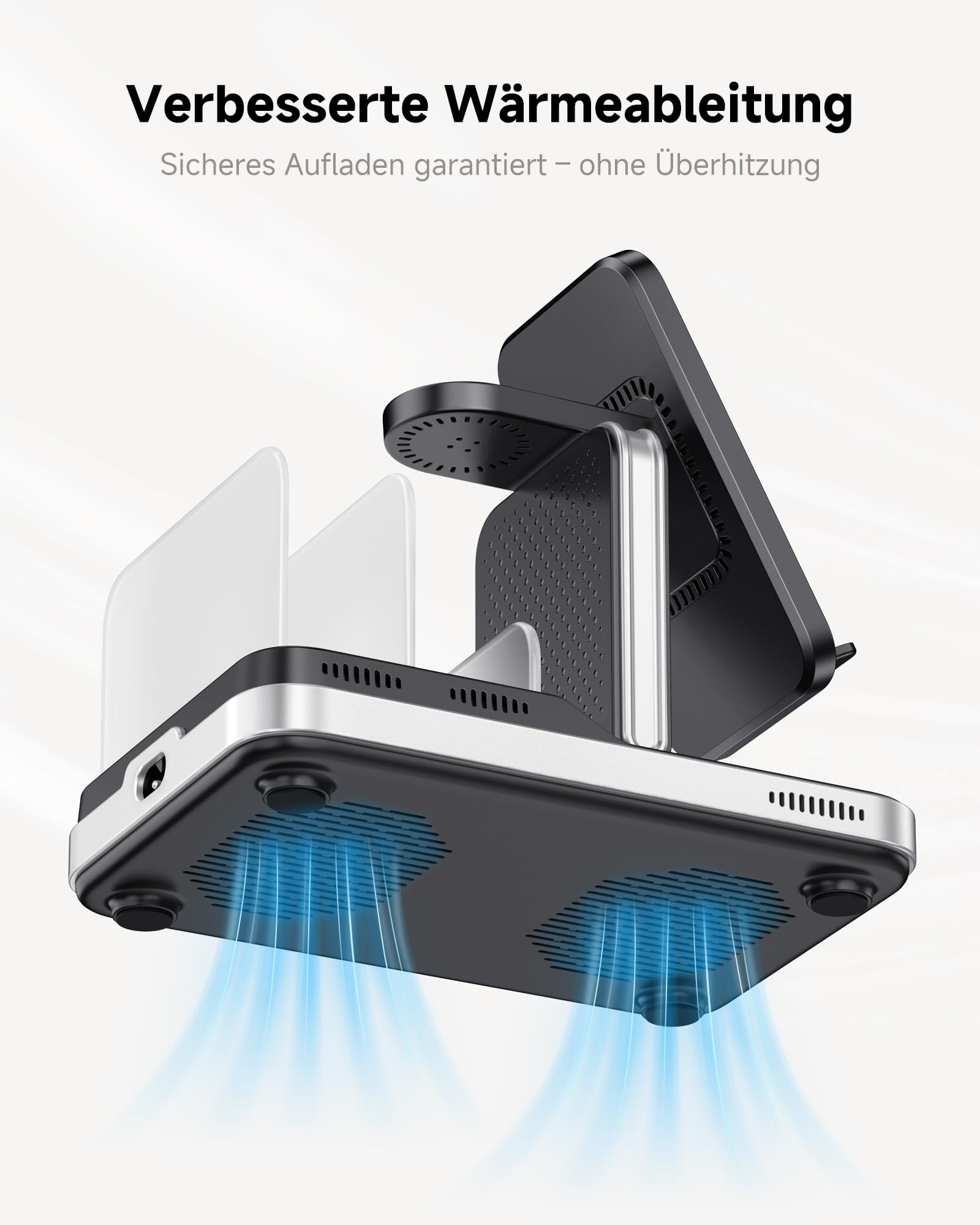 SwanScout 5-in-1 Ladestation für Samsung Geräte, Wireless Ladegerät für Samsung S25/S24/S23/S22-Serie, Galaxy Watch Ultra/7/6/5/4, Galaxy Buds, für Galaxy Tab/iPad/Switch, Modell 901S