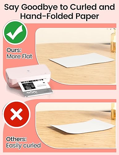 Miniatura 7 de Phomemo Impresora térmica portátil S821, impresora inalámbrica compatible con papel térmico de 8.5 x 11 pulgadas, letra de EE. UU., A4A5B5,