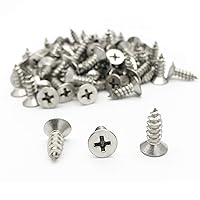 Vista 9 de 5 tornillos de 1.969 in, cabeza plana, Phillips Drive, autoperforantes, tornillos de madera para paneles de yeso de acero inoxidable 304, 50