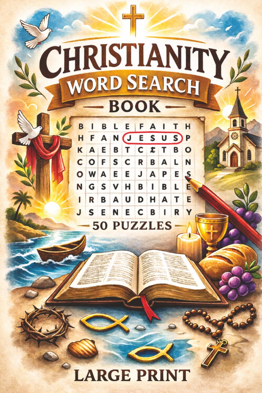 Christianity Word Search Book: Puzzles with 450+ words and terms related to Christianity!!