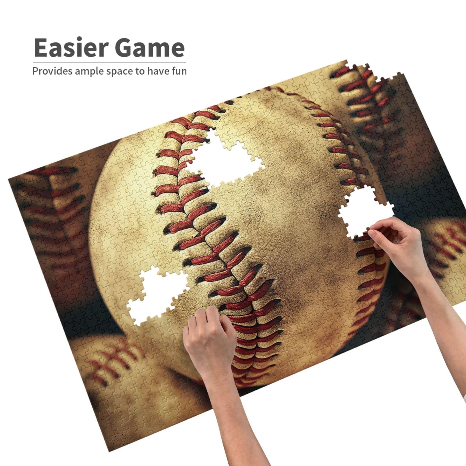 Custom 1000-Piece Wooden Jigsaw Puzzle - Baseball Stadium Photo, 20"x30", Personalized Gift - View #13