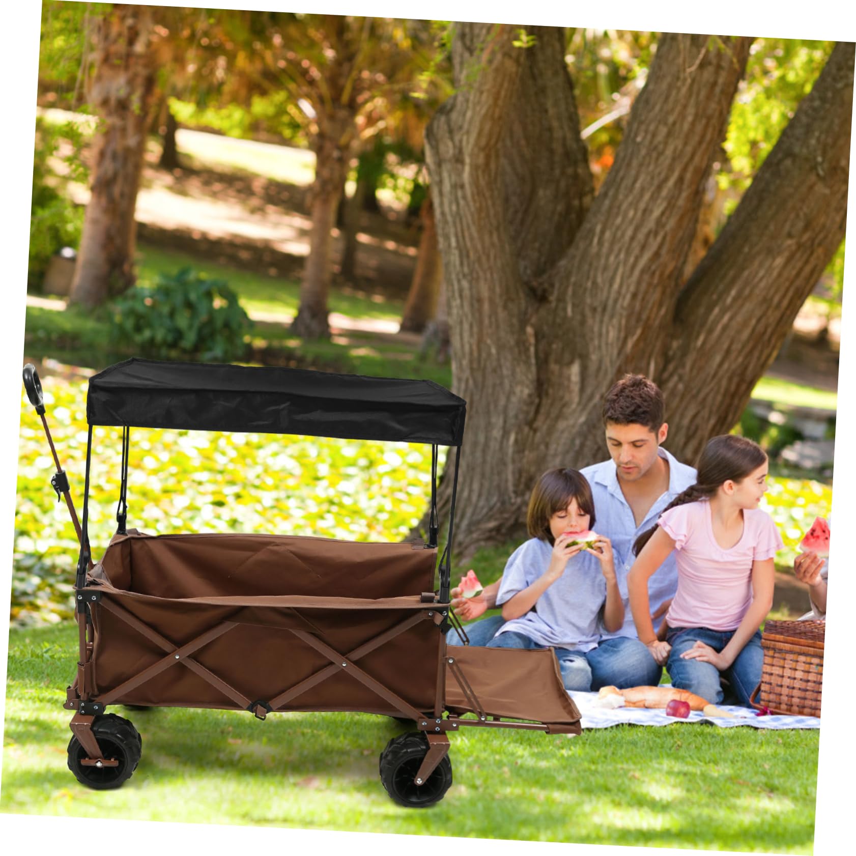 PartyKindom Toldo Plegable Para Camping Sombrilla Parasol Protector Solar Carrito Picnic