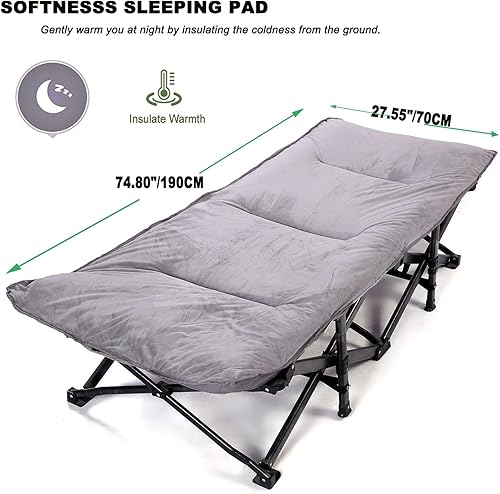 Miniatura 10 de Gehannah Alfombrilla de dormir gruesa para campamento suave y cómoda de microfibra para acampar para adultos colchonetas de dormir ligeras y