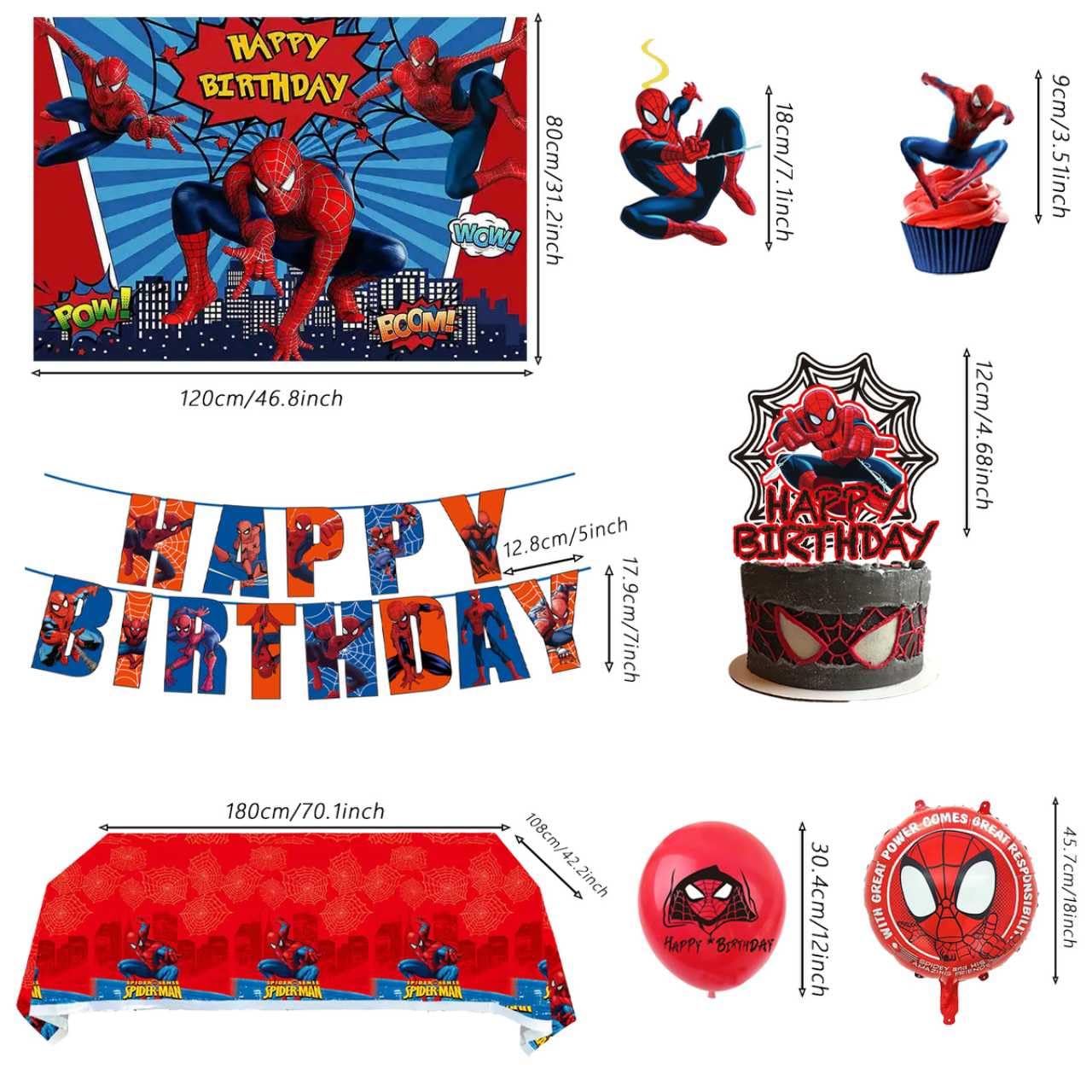 Spidey Birthday Party Supplies - 51PCS Kit -2 Spidey Birthday Party Supplies - 51PCS Kit -2