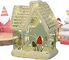 Miniature Christmas Village Houses, Christmas Doll Figurines, Collectible Christmas Village Collection, Small Christmas House Decorations for Desk, Indoor Room Decor, Holiday Building Ornaments
