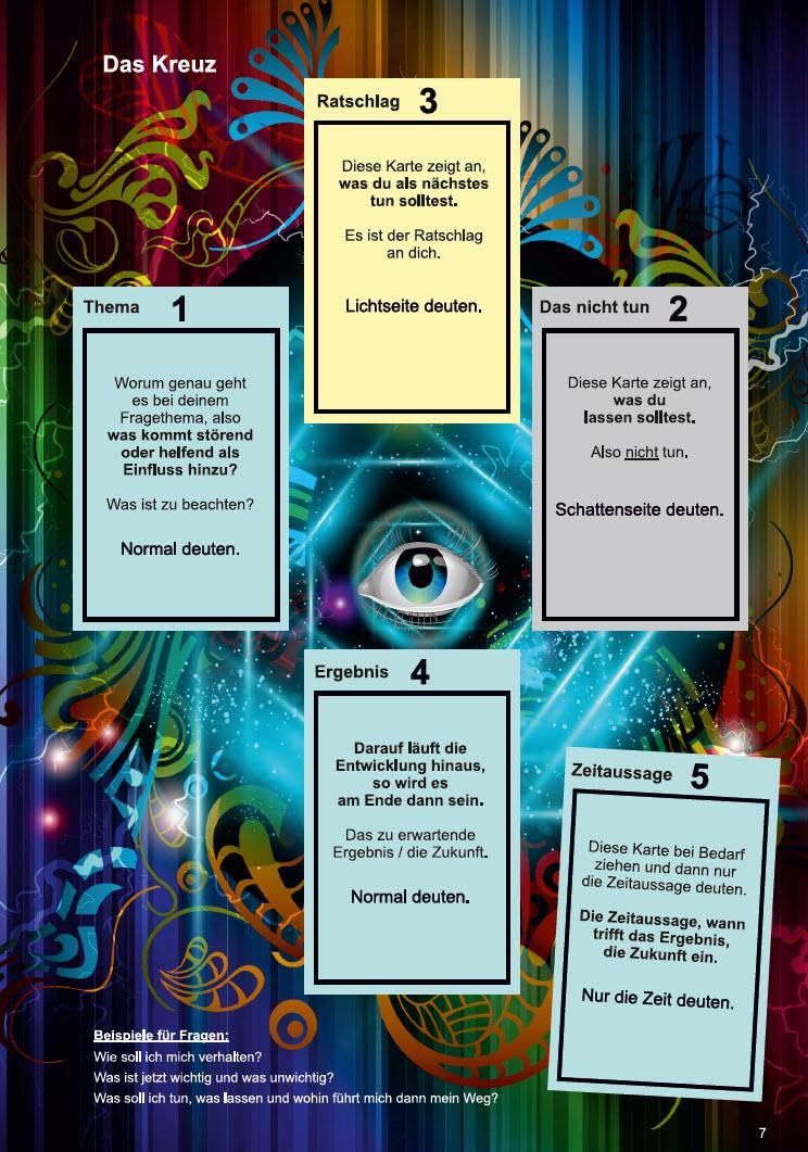 Legeschablonen Lenormand, Tarot als Unterlage beim Kartenlegen: 15 Legesysteme als A2 und A3 Schablonen, um schneller Antworten in den Orakel Karten zu erkennen