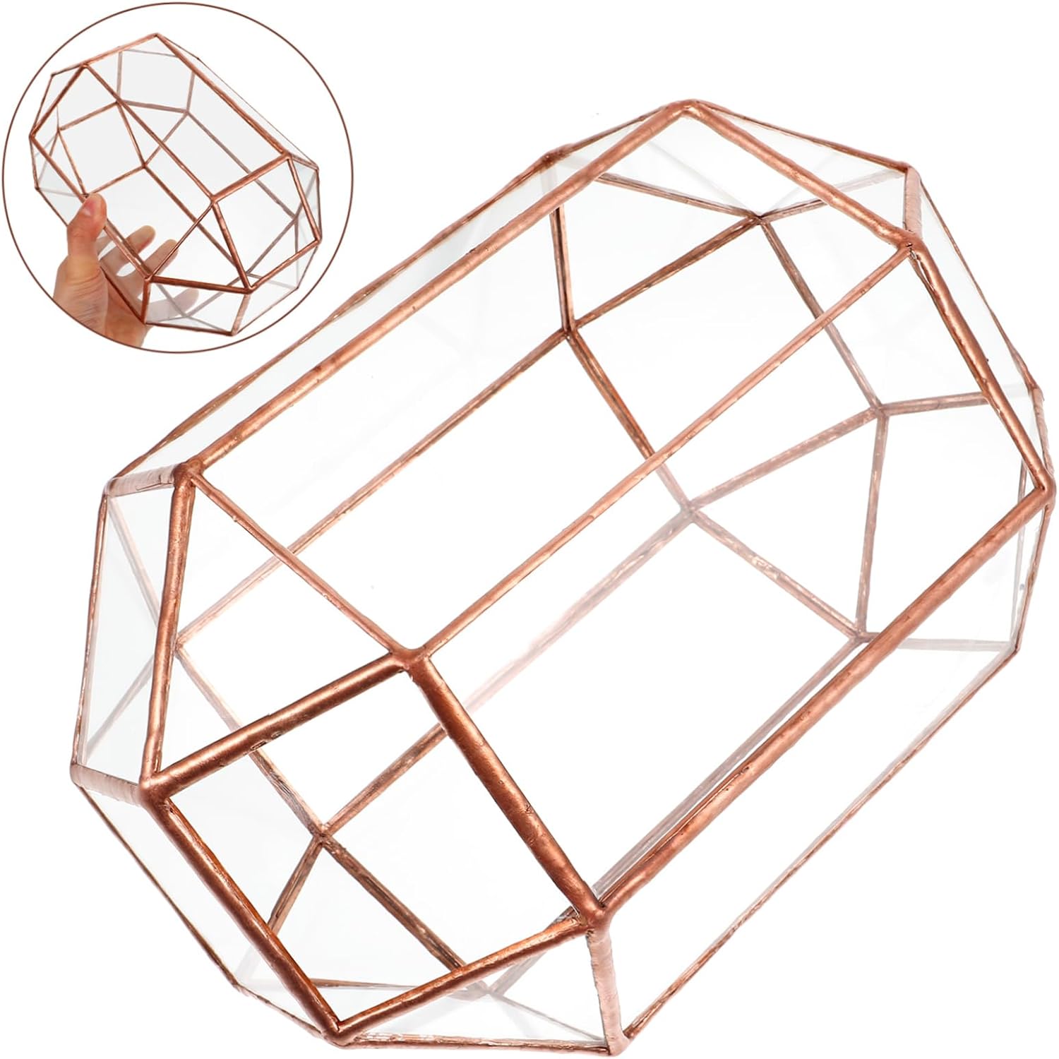 TENDYCOCO Box Wedding Card Box Card Display Case Trinkets Organizer Greeting Card Display Organizer Ring Storage Holder Wedding Card Storage Case Glass