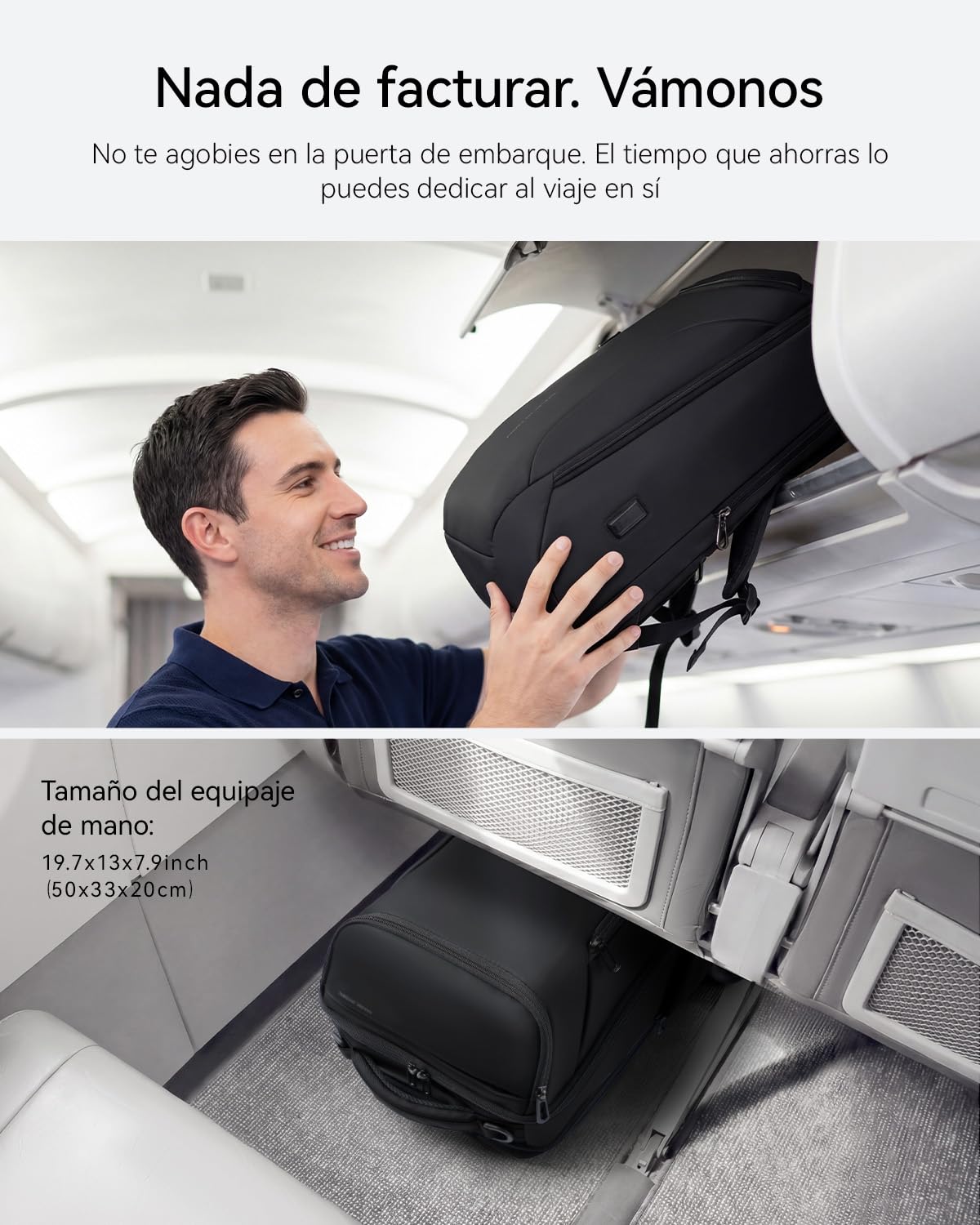 MARK RYDEN Mochila para portátil de gran capacidad (17,3 pulgadas/15,6 pulgadas) para hombre. Mochila multifuncional con sistema antirrobo. Mochila de uso diario para el trabajo
