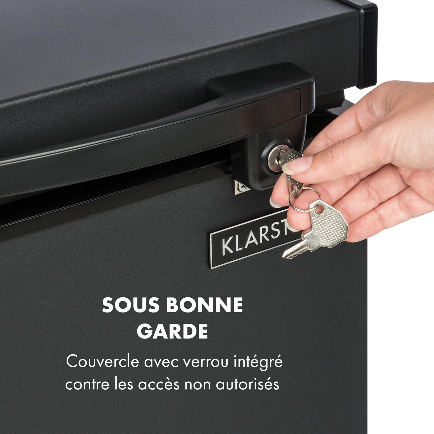 Klarstein Mini Congélateur Armoire 51L, Petit Congélateur pour Chambre Maison, Panier, Économe en Énergie