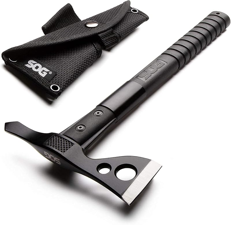 FastHawk- Hacha de lanzamiento más ligera, más rápida y ágil, hacha táctica de supervivencia versátil para competición, lanzamiento y acampada, caza y embalaje, color negro (F06TN-CP)