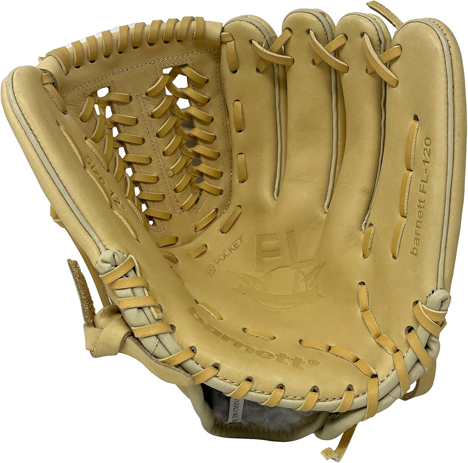 FL-120, Leather Baseball Glove, Infield/Outfield/Pitcher 12", Beige