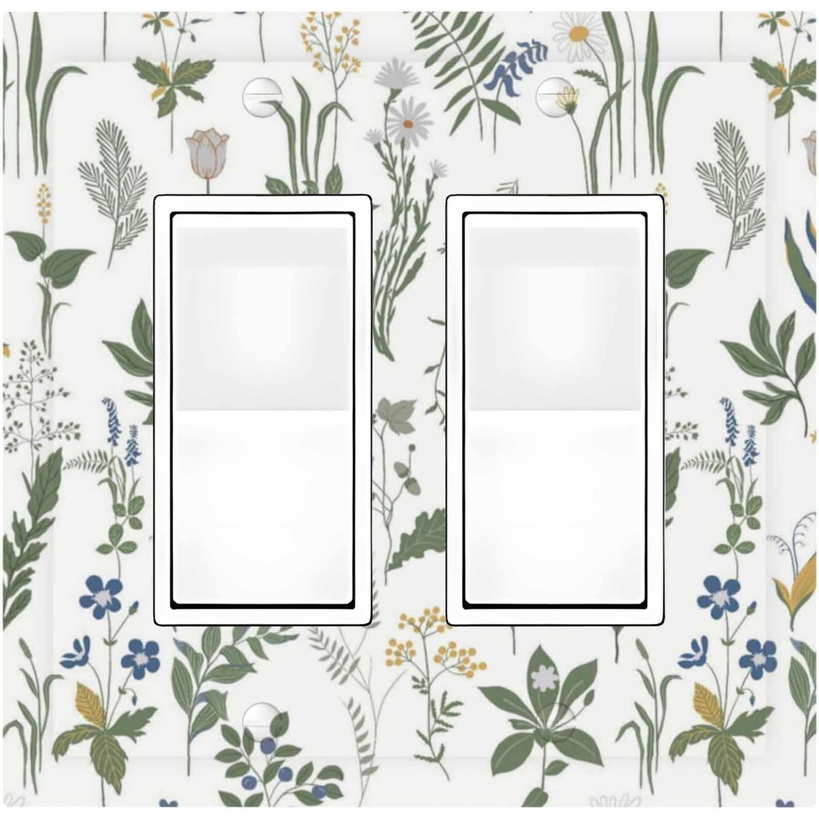 Floral Green Outlet Covers - Decorative Switch Plates -22