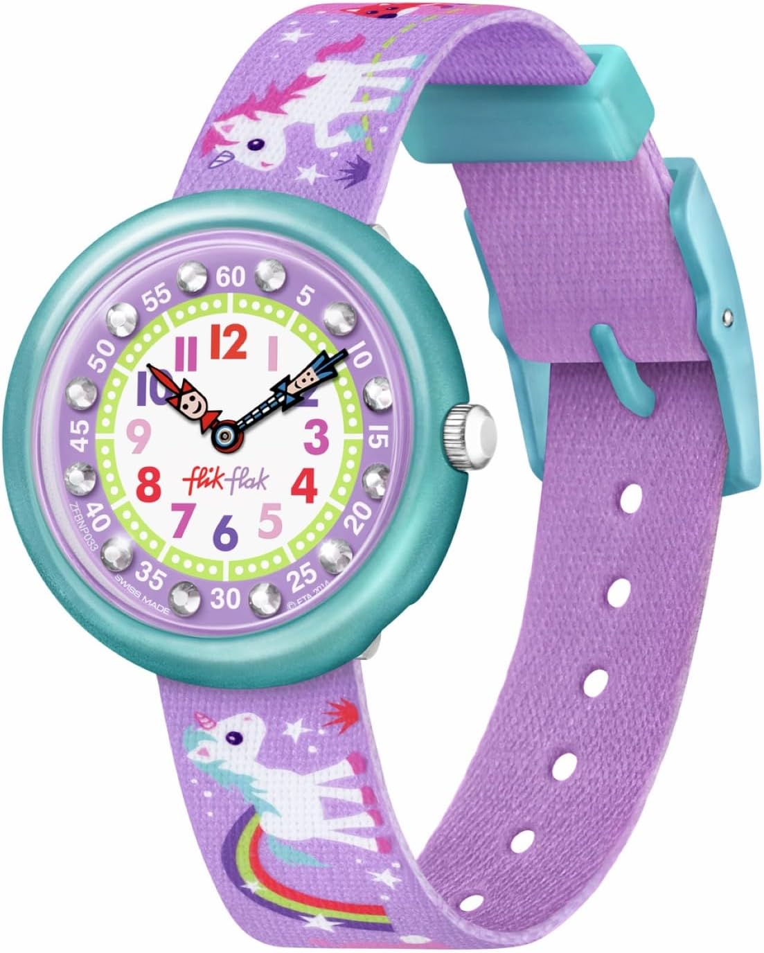 Flik Flak Girl Kids Watch Biosourced Quartz Waterproof Magical Unicorns