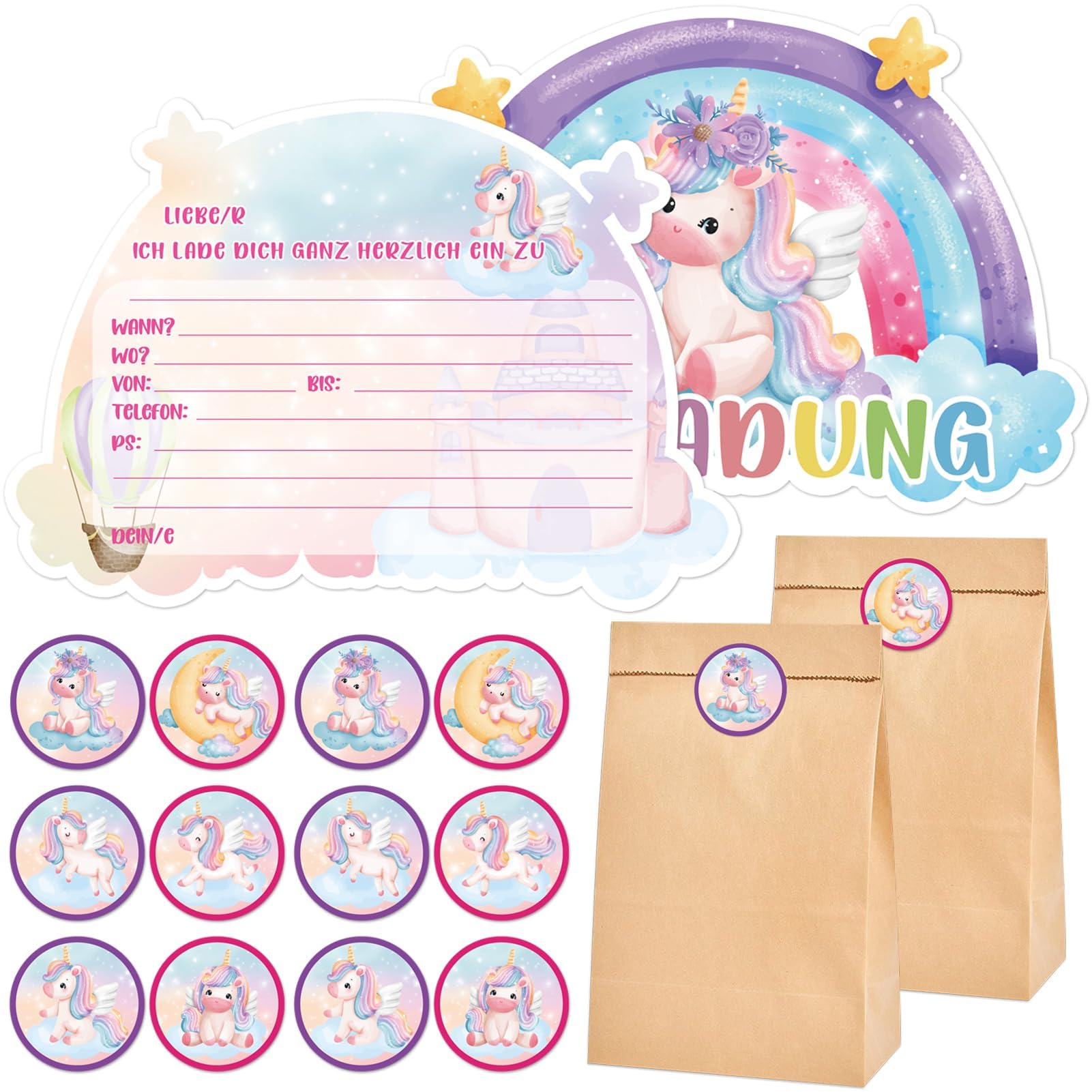 Ti invito al mio compleanno con unicorno | Crea inviti personalizzati