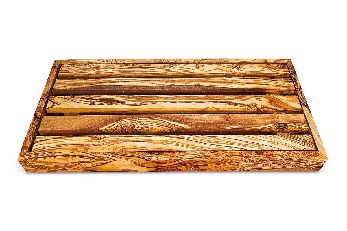 Talla Pan Madera de Olivo 29x23x2.5 cm Tabla Rectangular Arte Madera Spello Srl Cortar Pan