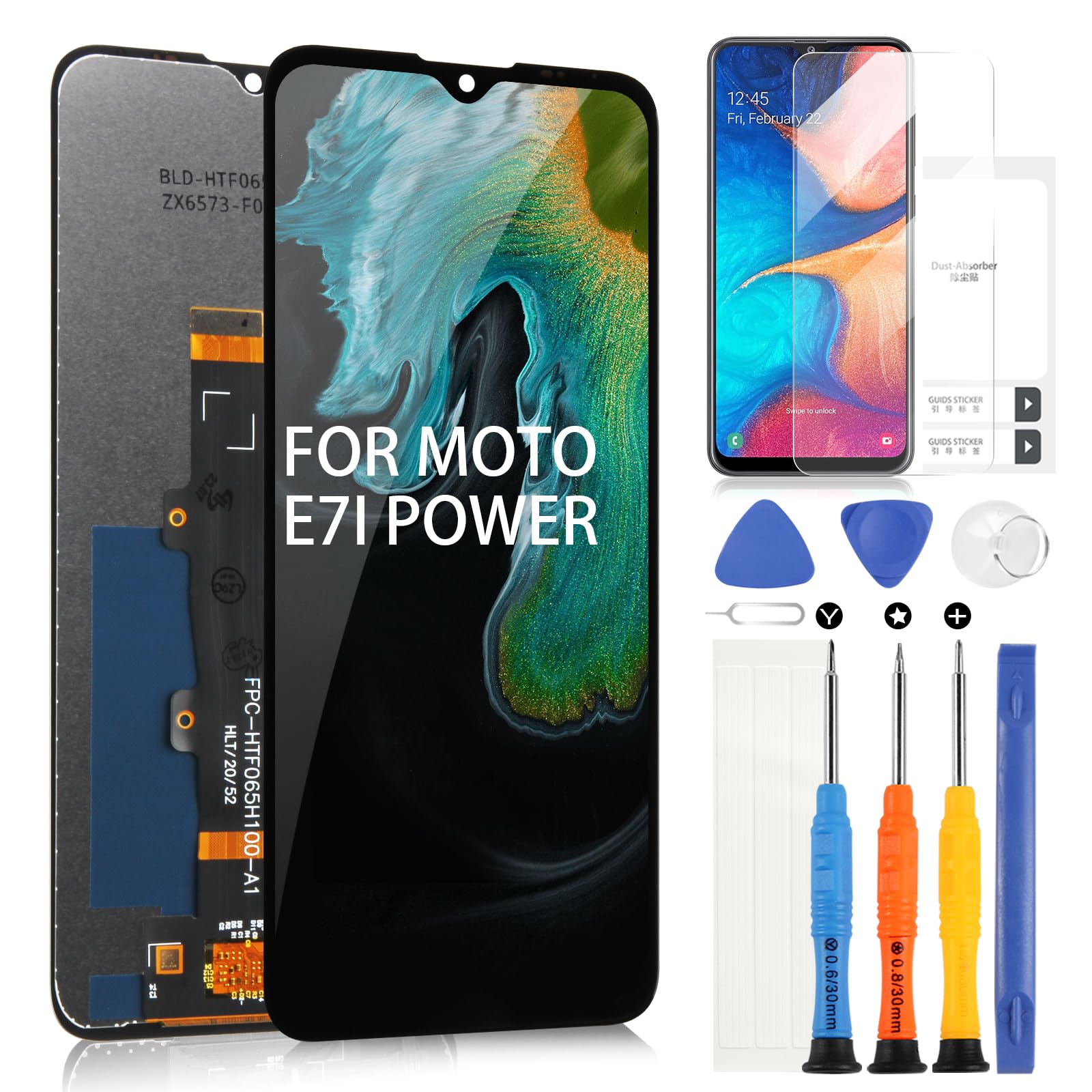 Écran LCD Avec Tactile Pour Motorola Moto E7 Et E7i Power - Noir - Neuf Sous Blister