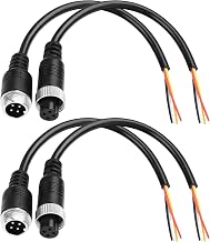 M12 4 Pin Aviation Extension Cable 4 Pin Aviation Connector for Truck RV Trailer Bus Van Camper Car Backup Camera Monitor System 2 Pairs