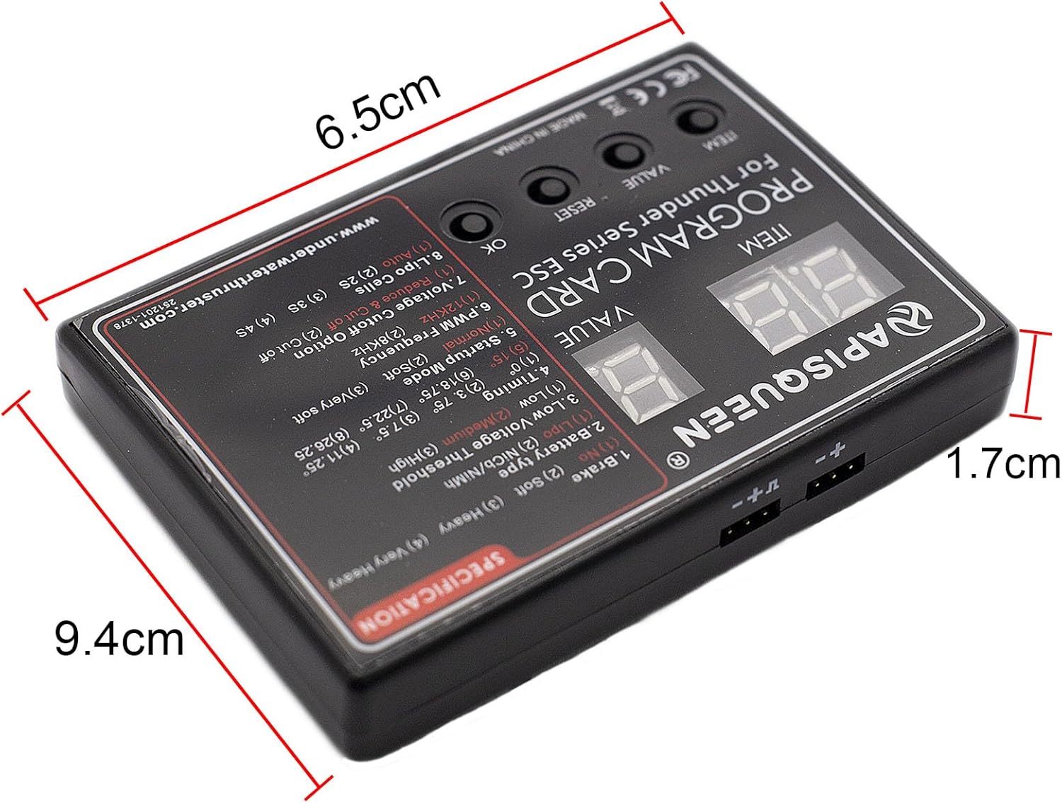 Programing Card for RC Drone Airplane Model Electronic Speed Controller(Suit for 60A/80A/100A/120A Thunder Series ESC)