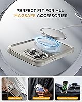 Vista 143 de Miracase Funda magnética para iPhone 14 de 6.1 pulgadas, protector de pantalla de vidrio templado integrado + protector de lente, compatible