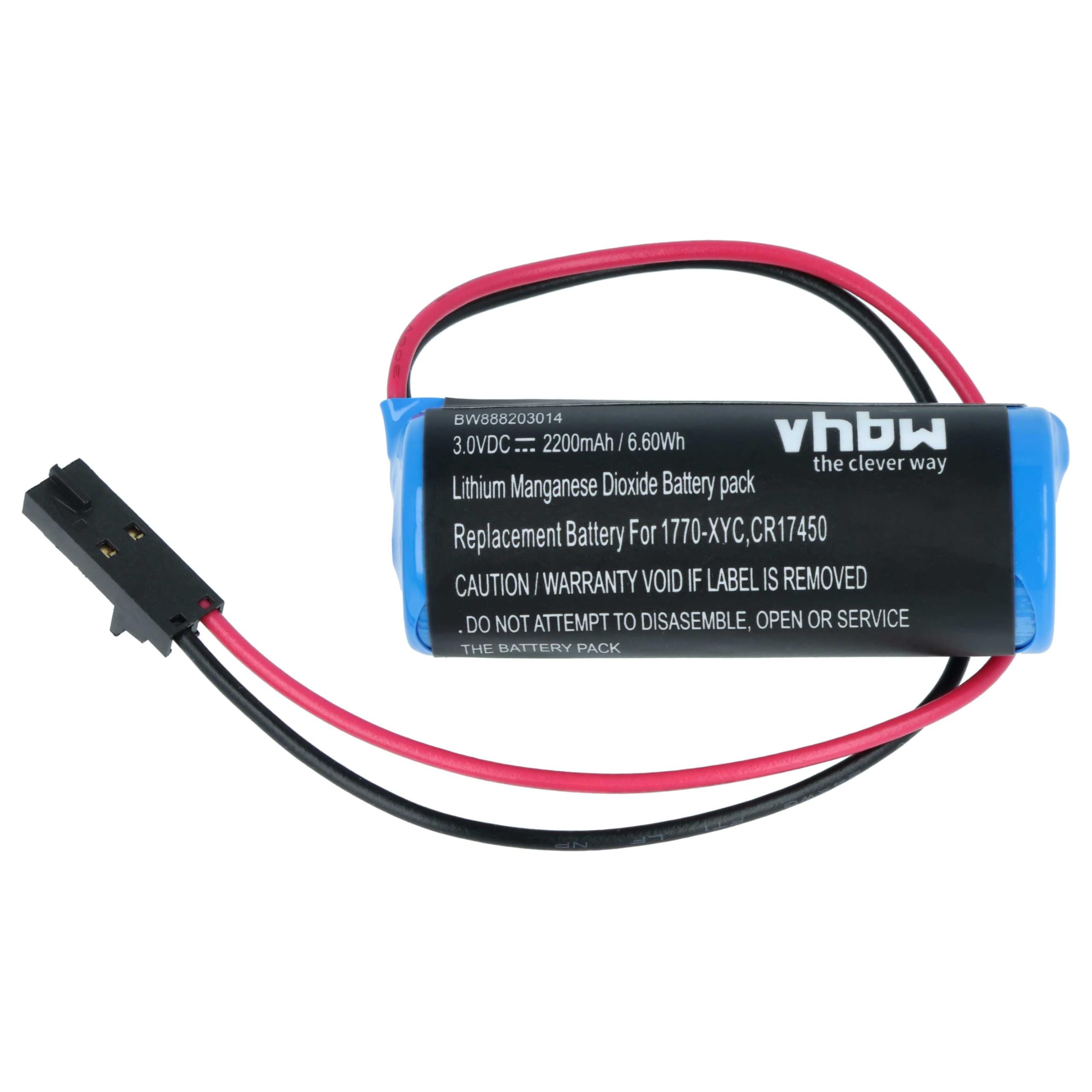 vhbw Bateria 5 x kompatybilna z Allen Bradley PLC-5/30, 1785-L86B, PLC-5/20, PLC-5/11 Programmable Logic Controller (2200mAh, 3V, Li-MnO2)