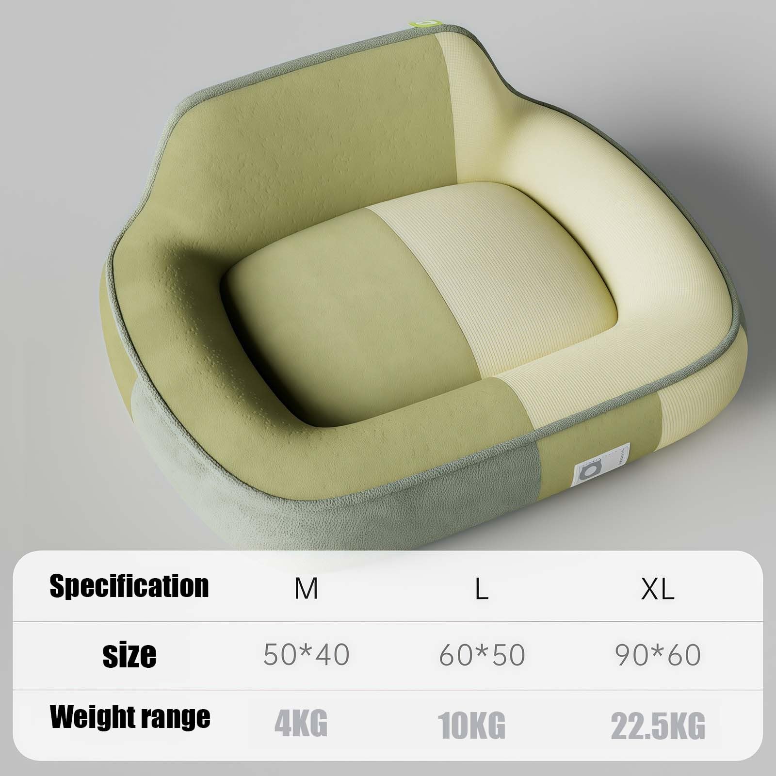 Hundesofa mit erhöhten Seiten, Füllung aus Memory-Schaum, langlebiges und stützendes Design für große Hunde