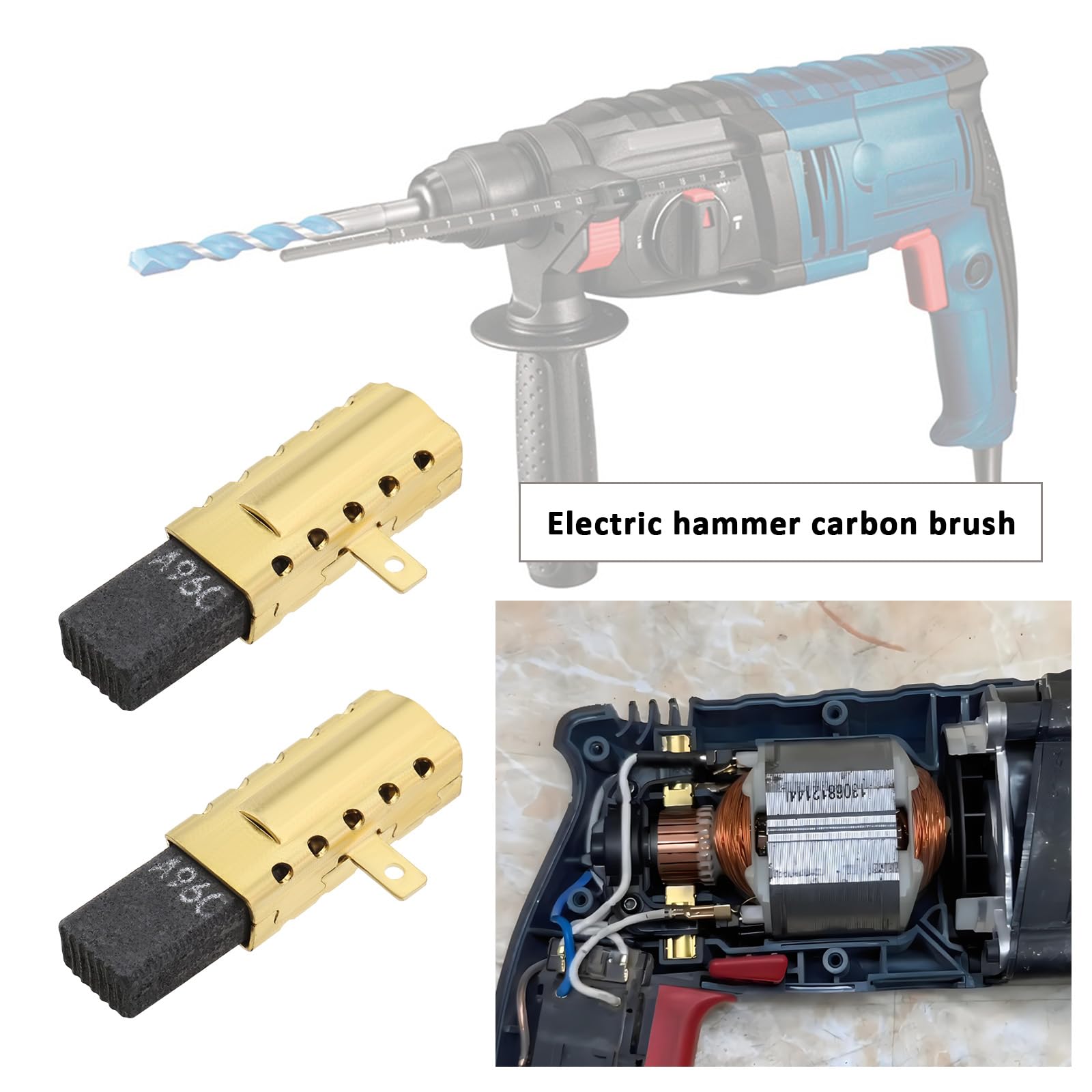 Lot De 2 Balais De Charbon Pour Perceuse à Percussion Bosch