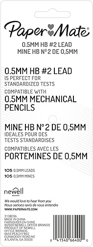 Vista 6 de Paper Mate Recambios para lápices mecánicos, 0.028 in, HB #2, 105