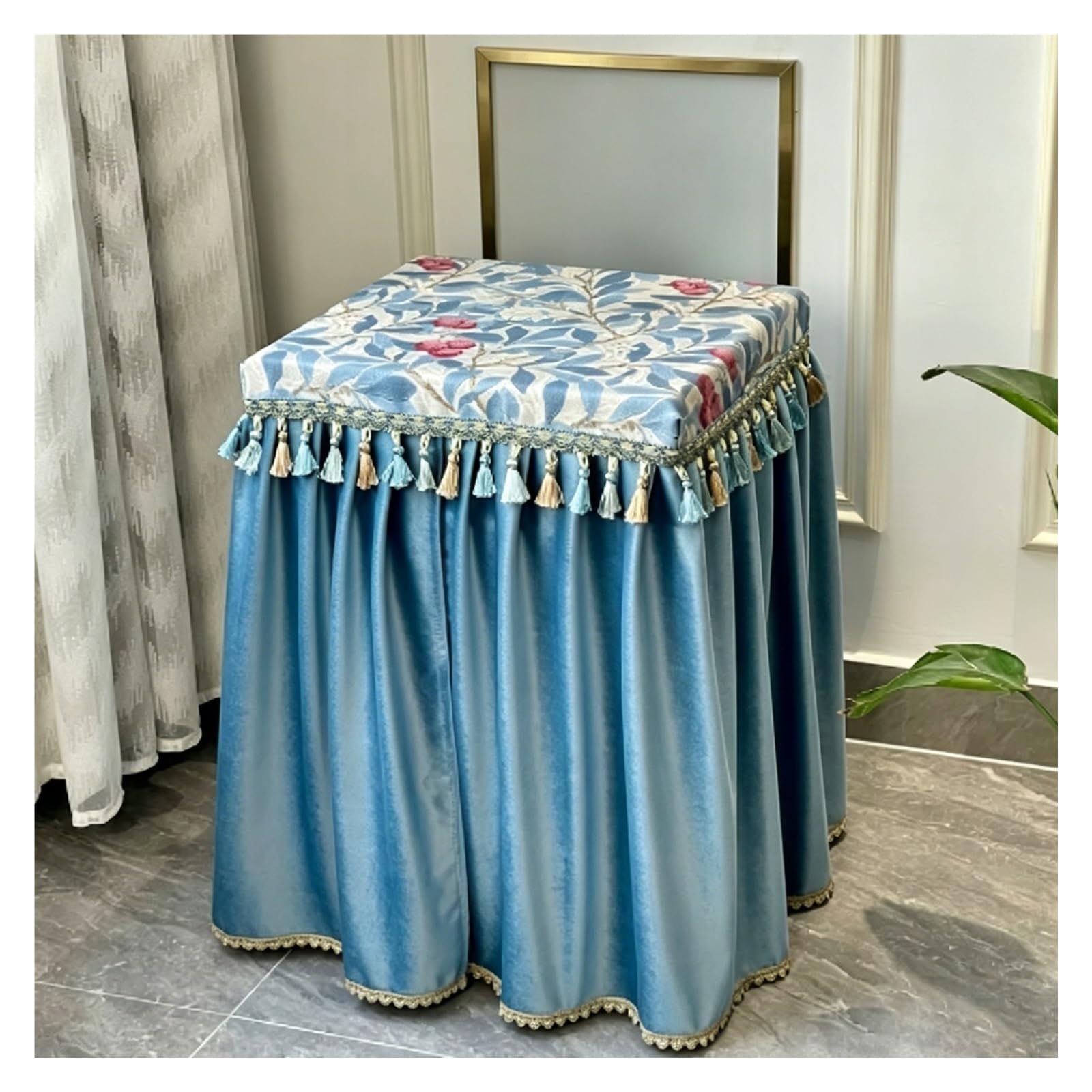 CHZDPP Cusomised Safe Covers Disguise with Front Opening, Washable Safe Lock Box Protective, Fridge Cover for Bedside Table/Freezers(Blue,14"x12"x16"/35x30x40 cm)
