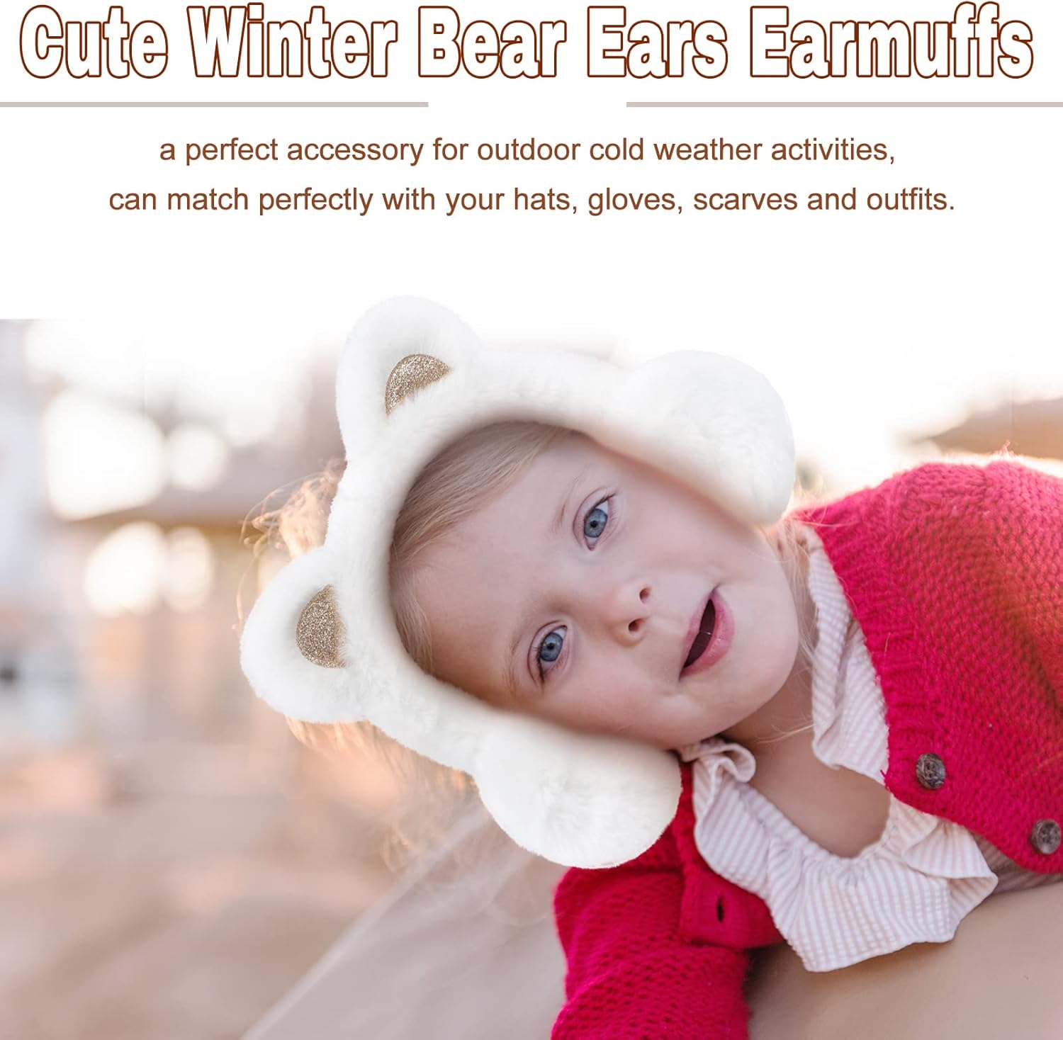 MEJORMEN Cute Animal Earmuffs Foldable/Unfoldable Ear Warmers Winter Warm Plush Outdoor Ear Covers - Image 7