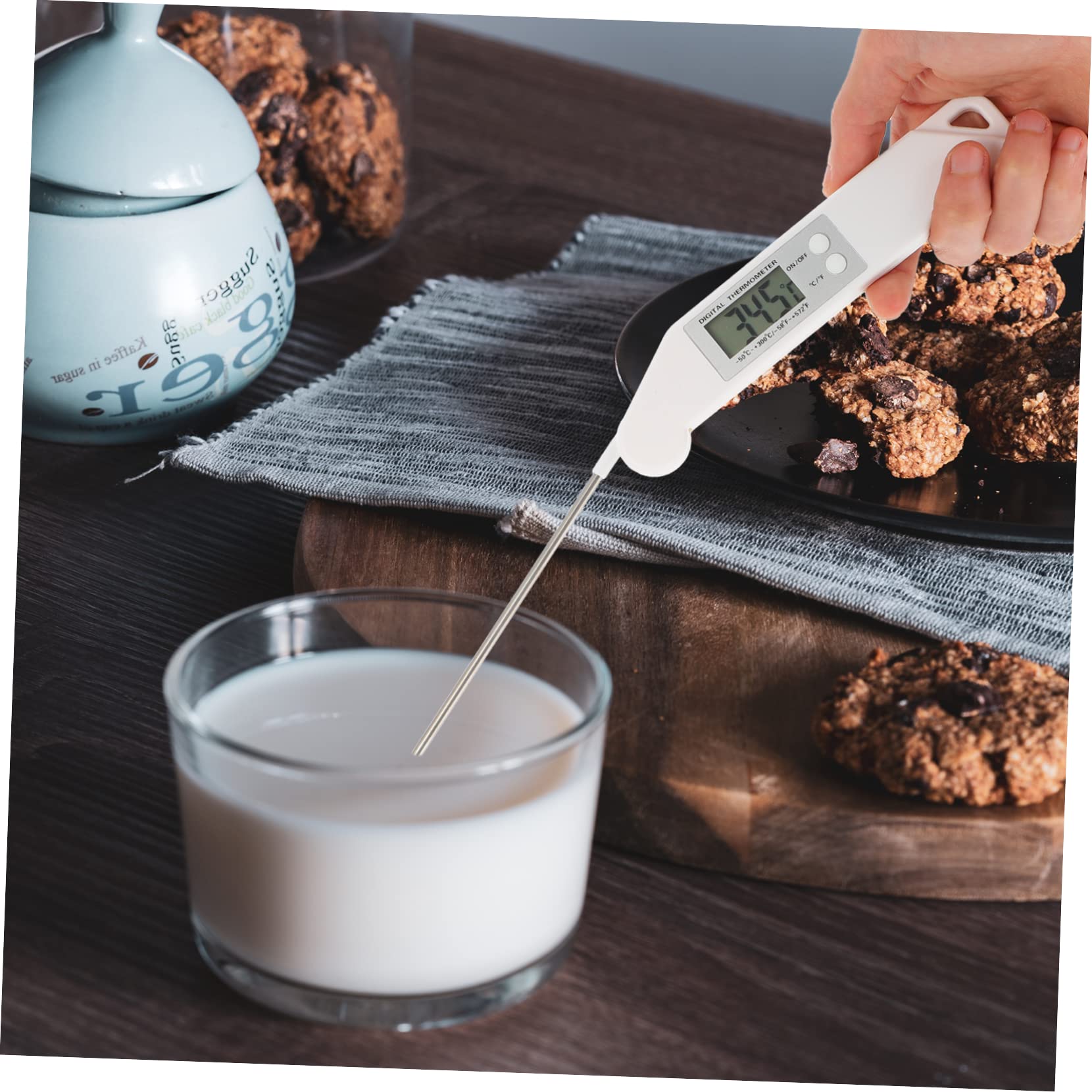 Garneck 1pc Digital Meat Thermometer Instant Read Kitchen Thermometer Probe Accurate Measurement for Oven and Food Cooking