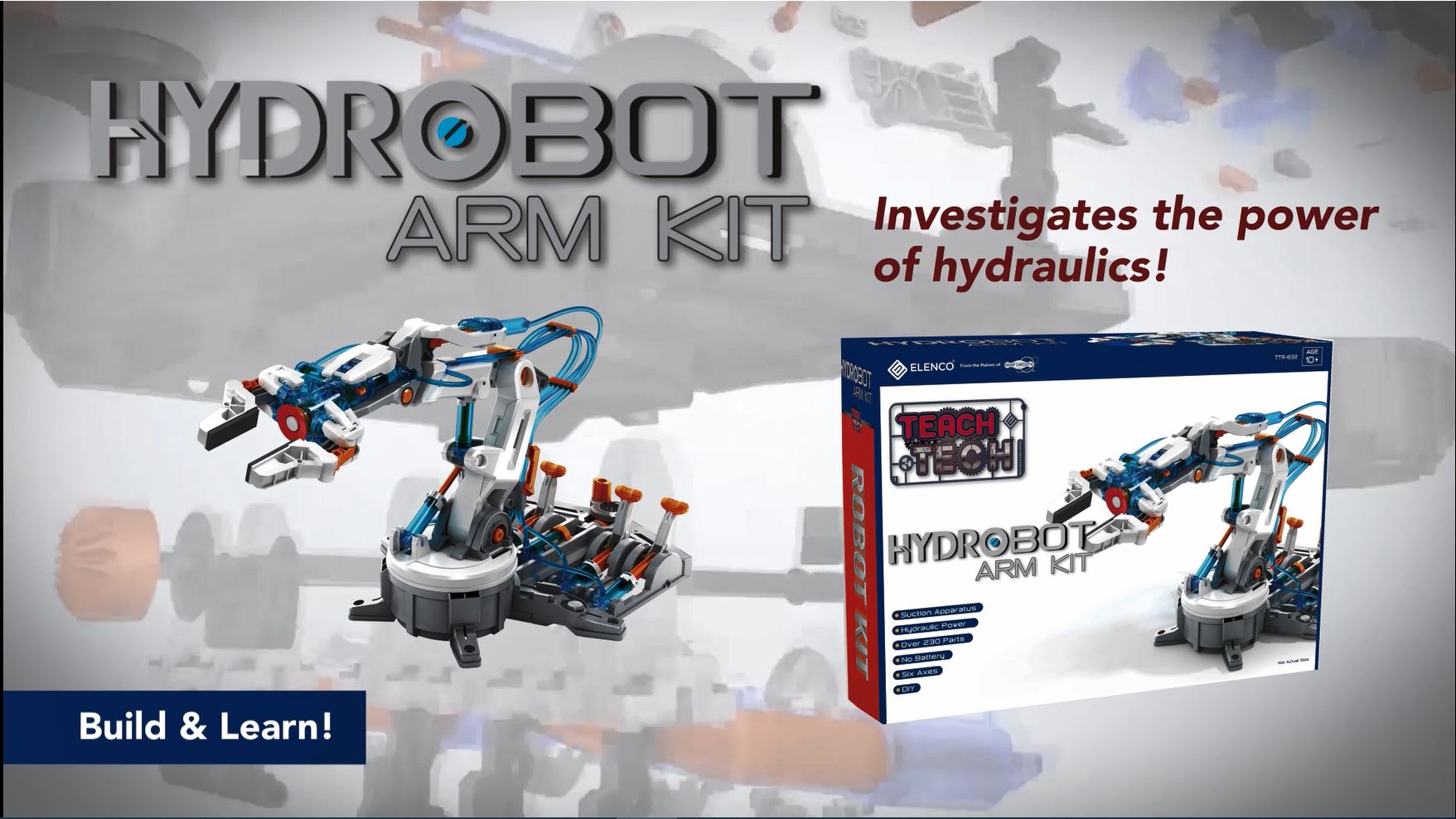 HYDROCAT 777 & BY-2 組み立てキット Amazon.com: Teach Tech “Hydrobot Arm Kit”, Hydraulic Kit, STEM