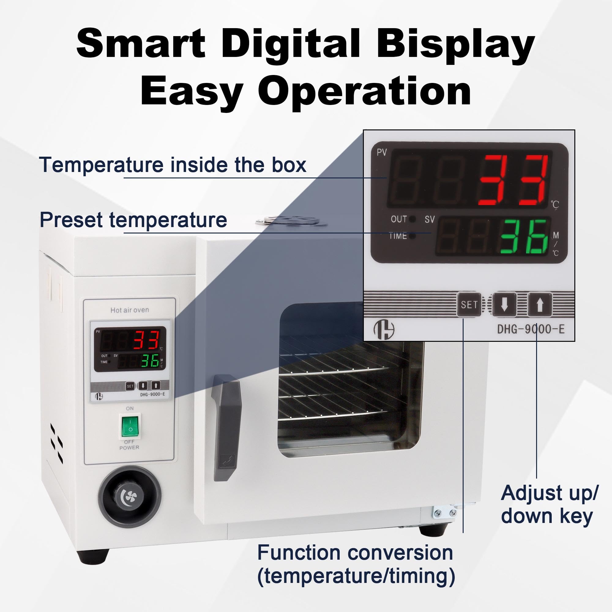 16L Labor Trockenschrank – Starker Umluft-Heizofen mit digitaler Temperaturregelung 50–300 °C, 800W – für 3D-Druck Filament Trocknung, Annealing, Materialerwärmung & Labortests